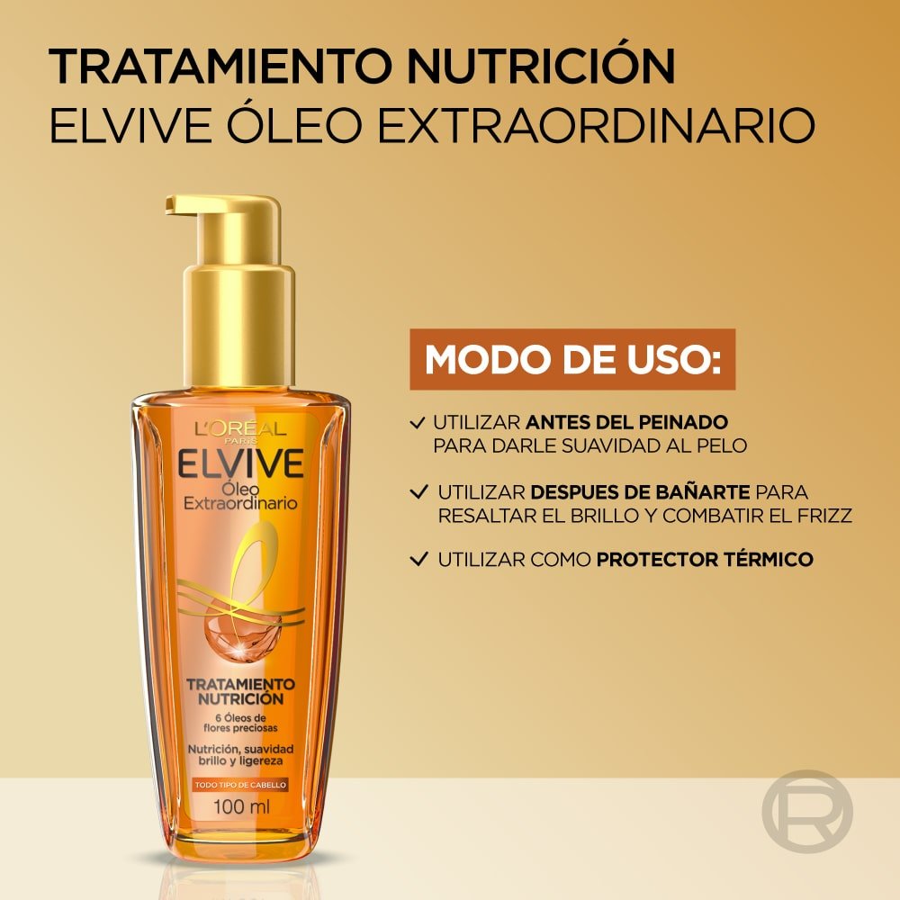 L'Oréal Paris tratamiento en aceite para cabello Óleo Extraordinario de Elvive franquicia